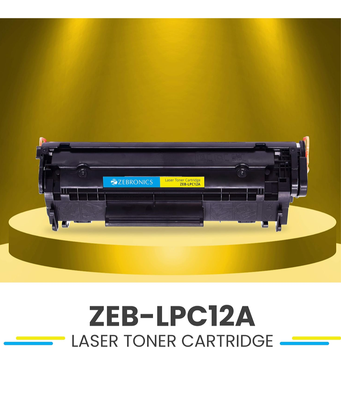 ZEBRONICS LPC12A Printer Cartridge for HP LJ 1010/1012/1015/1018/1020/1022/1022N/1022NW/3015/3020/3030/3050/3052/3055/M1005/M1005 / MFP/M1319f MFP, Canon LS LBP2900/2900B/3000