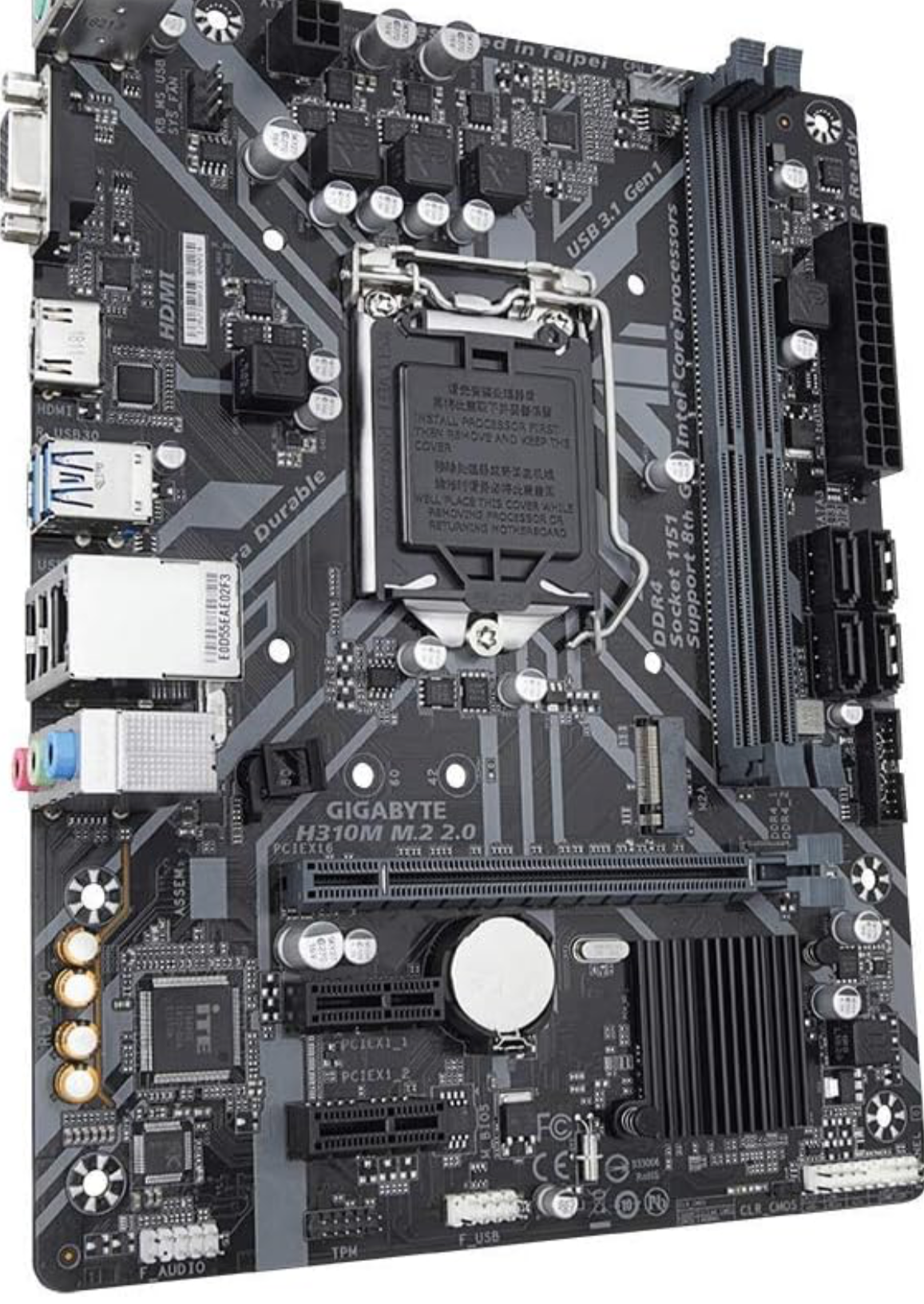 GIGABYTE H310M M.2 2.0 (LGA1151/ Intel/ H310/ Micro ATX/ DDR4/ HDMI 1.4/ M.2/ Motherboard)