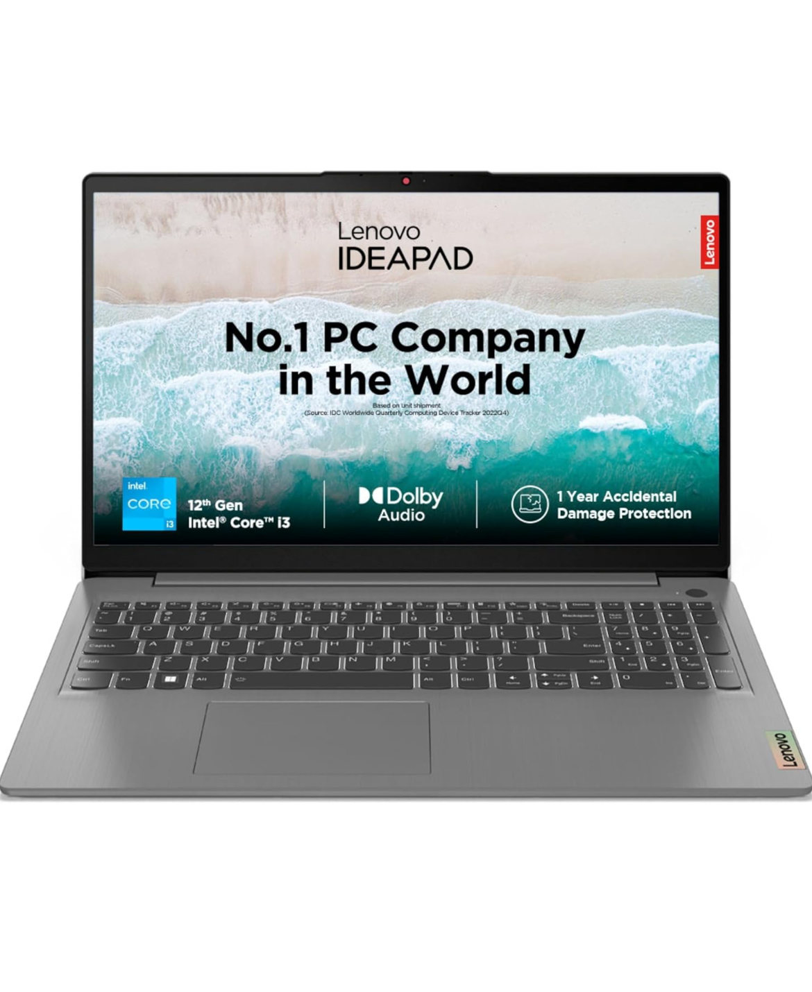 Lenovo IdeaPad Slim 3 Intel Core i3 12th Gen 15.6 inch (39.62cm) FHD Thin & Light Laptop (8GB/512GB SSD/Windows 11/Office 2021/3months Game Pass/Arctic Grey/1.63Kg), 82RK00VWIN