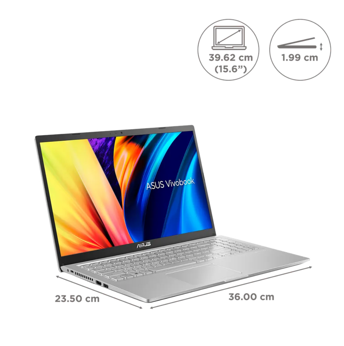 ASUS Vivobook 15 X1500EA-EJ326WS Intel Core i3 11th Gen Laptop (8GB, 512GB SSD, Windows 11 Home, 15.6 inch FHD LED Backlit Display, MS Office 2021, Slate Grey, 1.8 Kg)