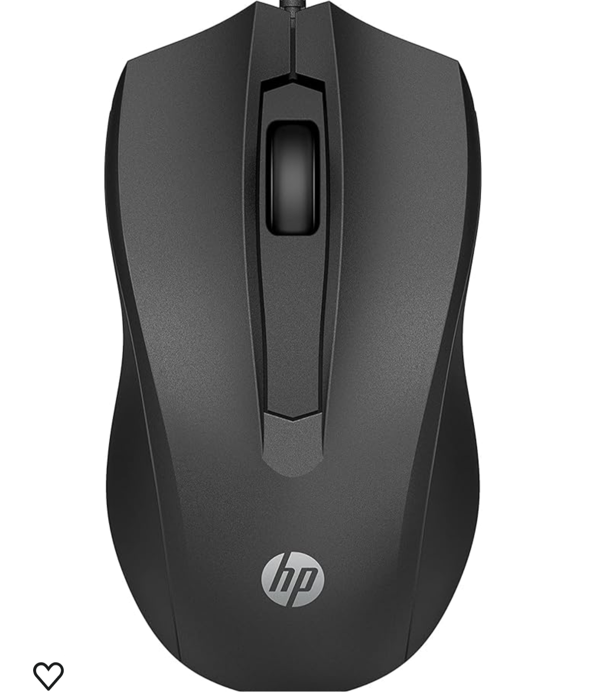 HP Wired Mouse 100 with 1600 DPI Optical Sensor, USB Plug-and -Play,ambidextrous Design, Built-in Scrolling and 3 Handy Buttons. 3-Years Warranty (6VY96AA)