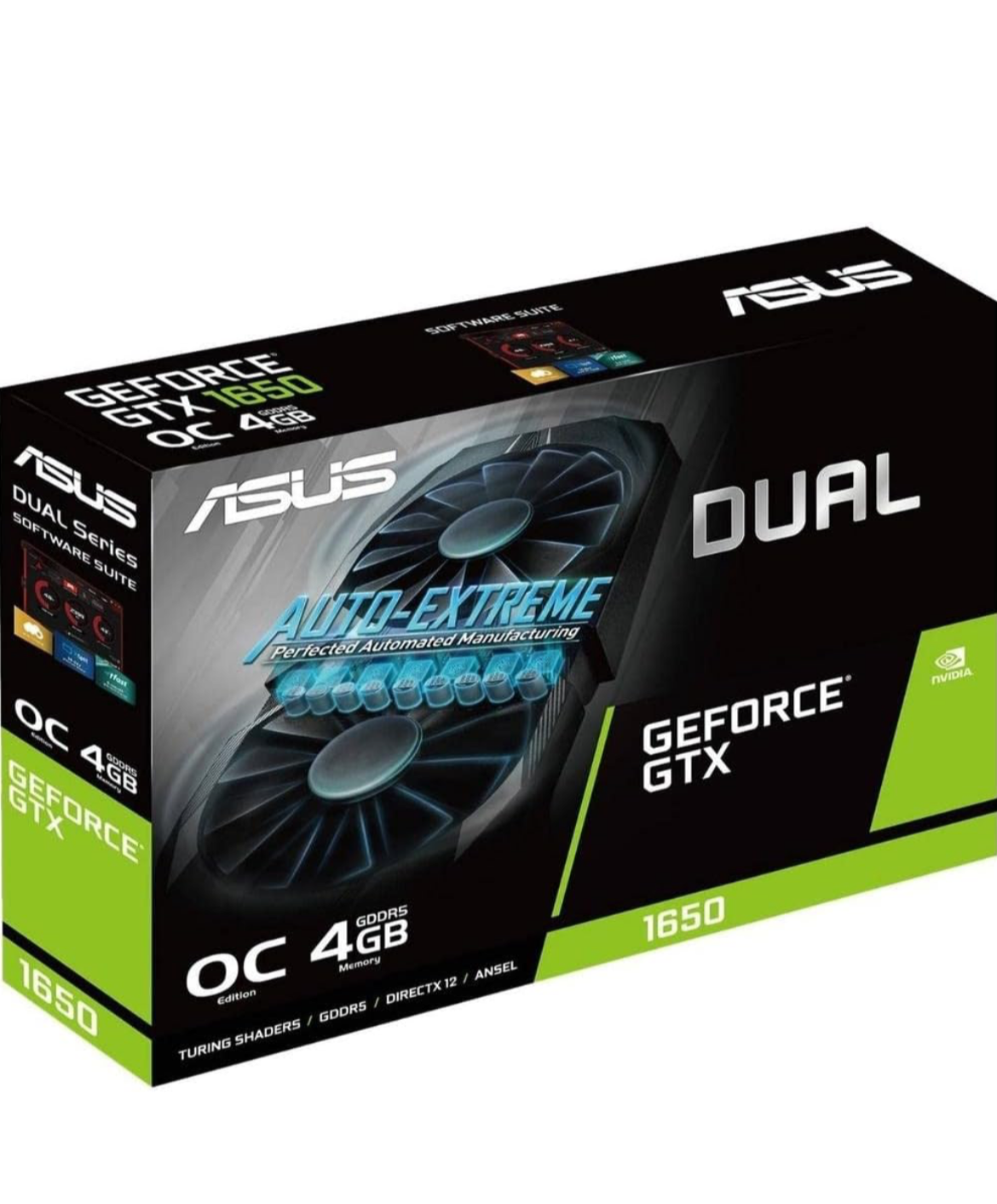 ASUS GeForce GTX 1650 Overclocked 4GB Dual-Fan Edition VR Ready HDMI DP 1.4 DVI gddr6 pci_e_x16 Graphics Card (Dual-GTX1650-O4G)