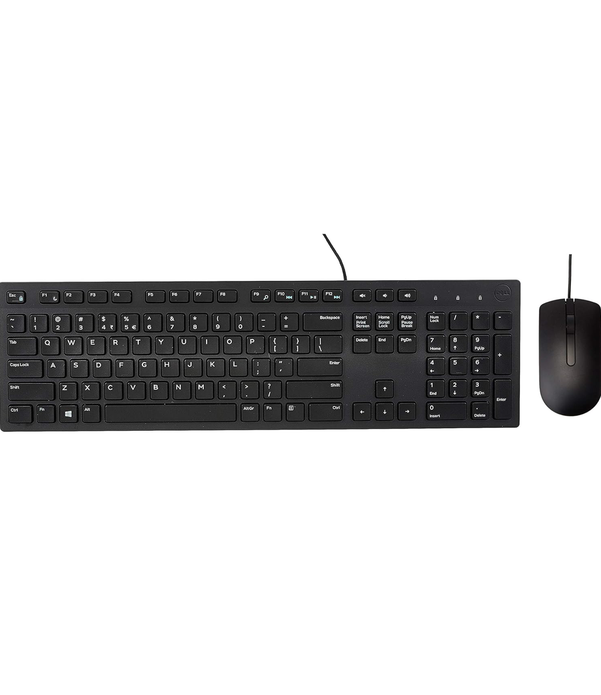 Dell USB Wired Keyboard and Mouse Set (Black) KB216+MS116