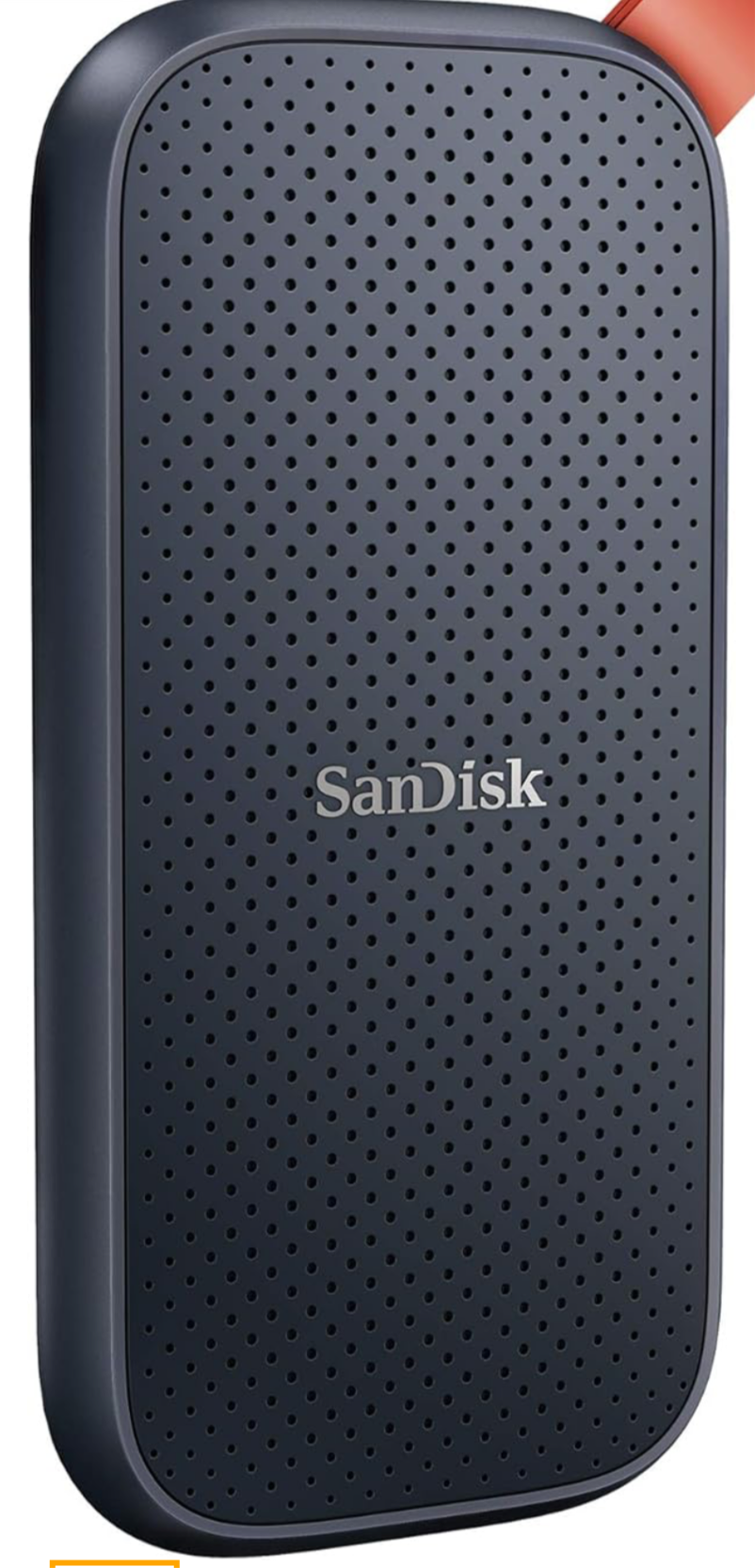 SanDisk 480GB Portable SSD, 520MB/s R, USB 3.2 Gen 2, Rugged SSD with upto 2 meter drop protection, Type-C to Type-A cable, PC & Mac compatible, 3 Y Warranty, External SSD (SDSSDE30-480G-G25)